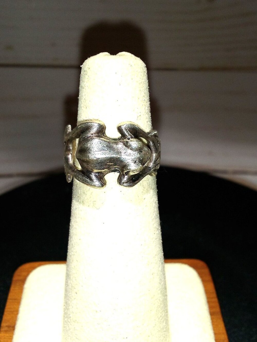 Tiny Sterling 925 Frog Ring Size 6